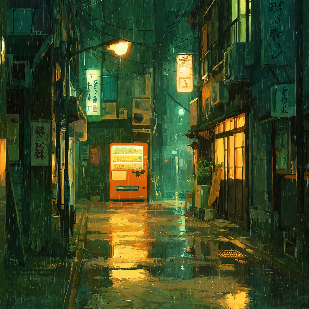 Rainy Night, Neon Alley